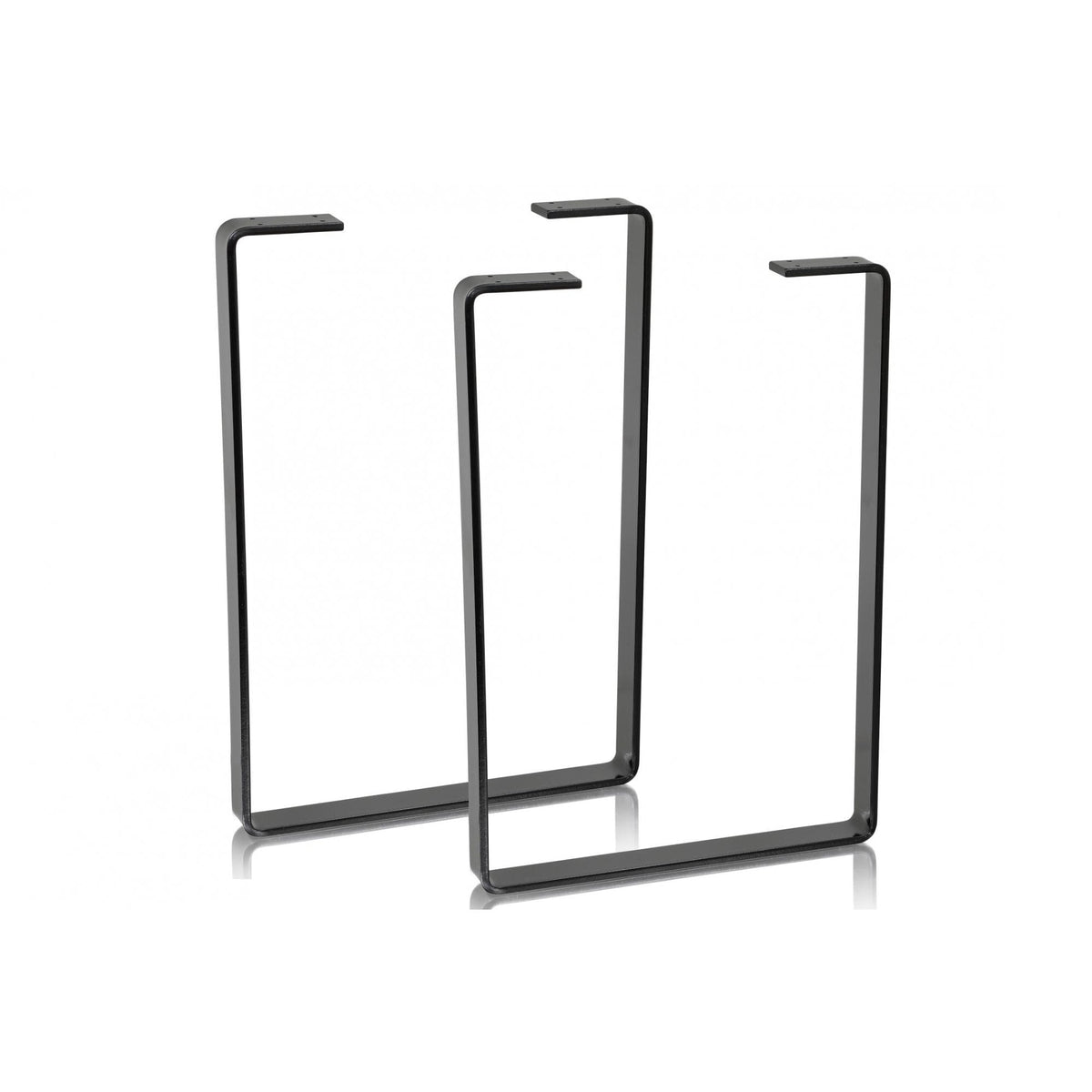 Flat steel store table legs